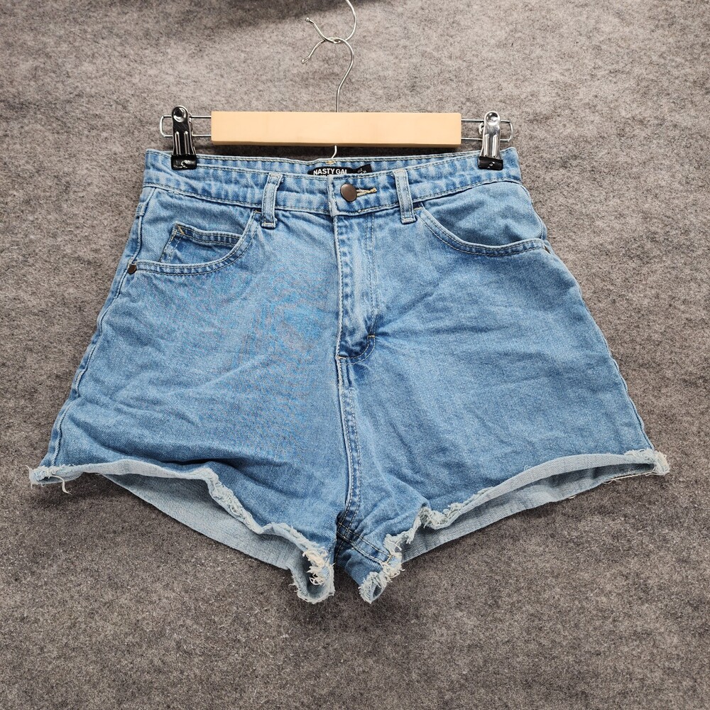 Nastygal Shorts Womens 2 Cut Off Blue Denim